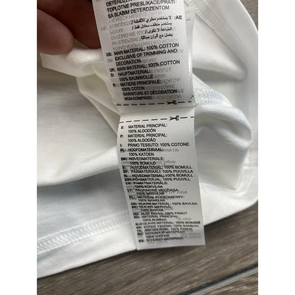 Adidas Women's Short Sleeve Holiday Logo T Shirt White Size 4X New - Picture 7 of 9